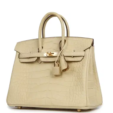 HERMÈS Hermes Birkin 25 Vanille Matte Alligator Gold Hardware | Thumbnail 5 HERMÈS Hermes Birkin 25 Vanille Matte Alligator Gold Hardware | Thumbnail 5