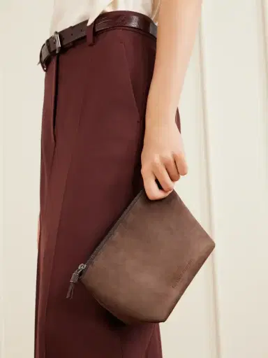 Brunello Cucinelli Suede Cosmetic Case | Thumbnail 2 Brunello Cucinelli Suede Cosmetic Case | Thumbnail 2