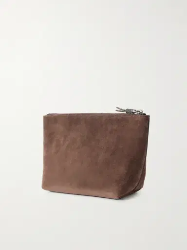 Brunello Cucinelli Suede Cosmetic Case | Thumbnail 4 Brunello Cucinelli Suede Cosmetic Case | Thumbnail 4