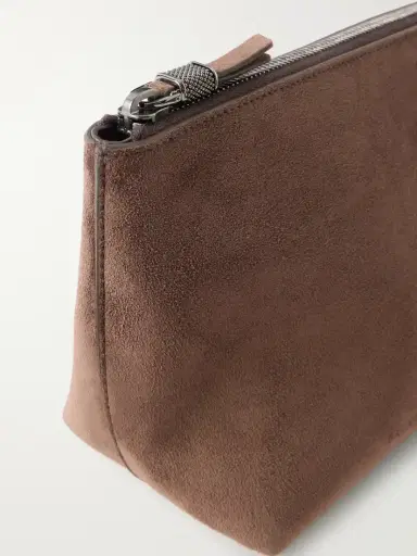Brunello Cucinelli Suede Cosmetic Case | Thumbnail 5 Brunello Cucinelli Suede Cosmetic Case | Thumbnail 5