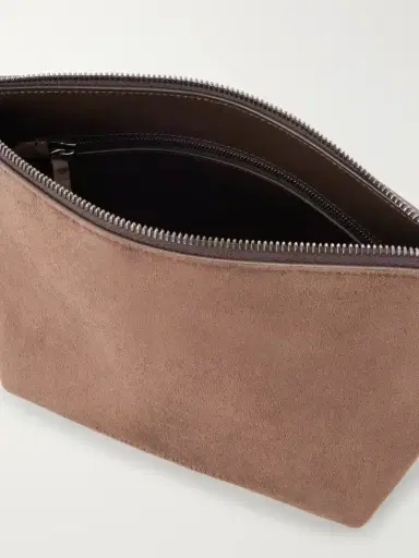 Brunello Cucinelli Suede Cosmetic Case | Thumbnail 6 Brunello Cucinelli Suede Cosmetic Case | Thumbnail 6