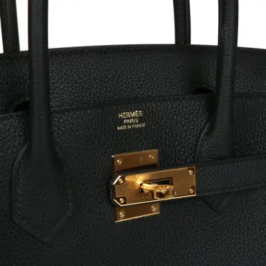 HERMÈS Hermes Birkin 30 Black Togo Gold Hardware | Thumbnail 7 HERMÈS Hermes Birkin 30 Black Togo Gold Hardware | Thumbnail 7