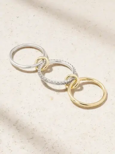 Spinelli Kilcollin Tigris 18-karat Gold, Sterling Silver And Diamond Ring | Thumbnail 3 Spinelli Kilcollin Tigris 18-karat Gold, Sterling Silver And Diamond Ring | Thumbnail 3