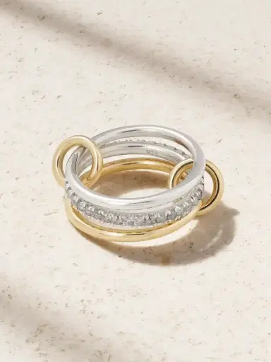 Spinelli Kilcollin Tigris 18-karat Gold, Sterling Silver And Diamond Ring | Thumbnail 1 Spinelli Kilcollin Tigris 18-karat Gold, Sterling Silver And Diamond Ring | Thumbnail 1