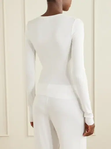 ÉTERNE Ribbed Jersey T-shirt | Thumbnail 4 ÉTERNE Ribbed Jersey T-shirt | Thumbnail 4