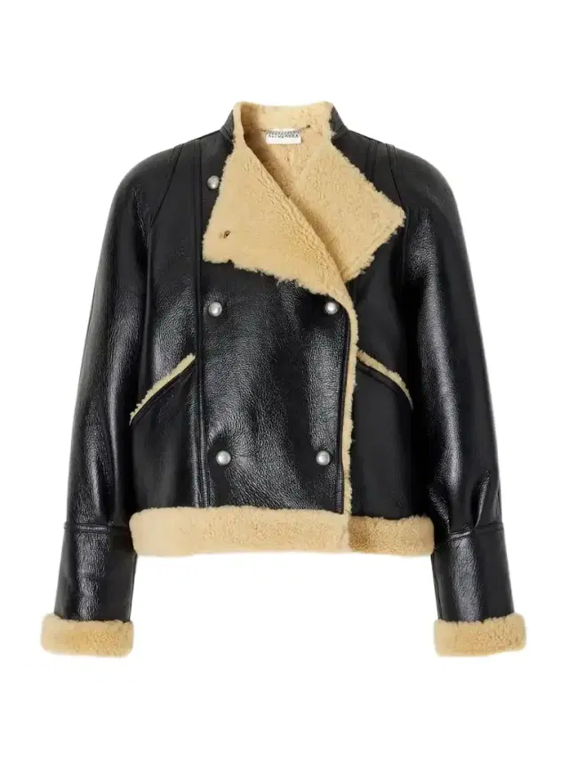 Kenny Shearling-trimmed Leather Coat Kenny Shearling-trimmed Leather Coat