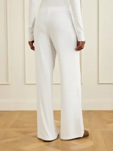 ÉTERNE Easy Lounge Ribbed-knit Jersey Wide-leg Pants | Thumbnail 4 ÉTERNE Easy Lounge Ribbed-knit Jersey Wide-leg Pants | Thumbnail 4