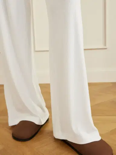 ÉTERNE Easy Lounge Ribbed-knit Jersey Wide-leg Pants | Thumbnail 5 ÉTERNE Easy Lounge Ribbed-knit Jersey Wide-leg Pants | Thumbnail 5