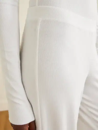 ÉTERNE Easy Lounge Ribbed-knit Jersey Wide-leg Pants | Thumbnail 6 ÉTERNE Easy Lounge Ribbed-knit Jersey Wide-leg Pants | Thumbnail 6