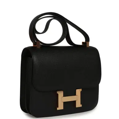 HERMÈS Hermes Constance 24 Black Epsom Rose Gold Hardware | Thumbnail 2 HERMÈS Hermes Constance 24 Black Epsom Rose Gold Hardware | Thumbnail 2
