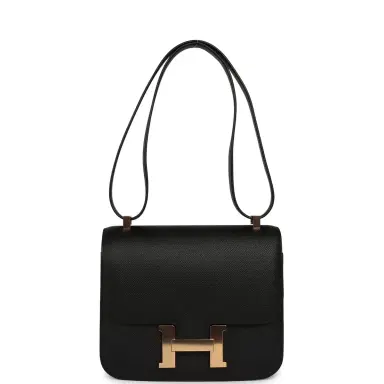 HERMÈS Hermes Constance 24 Black Epsom Rose Gold Hardware | Thumbnail 7 HERMÈS Hermes Constance 24 Black Epsom Rose Gold Hardware | Thumbnail 7