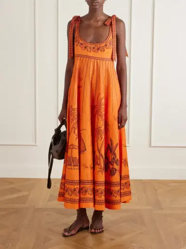 ALÉMAIS Boathouse Ballet Printed Linen Midi Dress | Thumbnail 2 ALÉMAIS Boathouse Ballet Printed Linen Midi Dress | Thumbnail 2