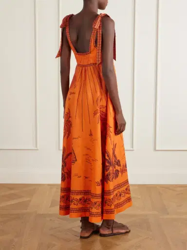 ALÉMAIS Boathouse Ballet Printed Linen Midi Dress | Thumbnail 3 ALÉMAIS Boathouse Ballet Printed Linen Midi Dress | Thumbnail 3