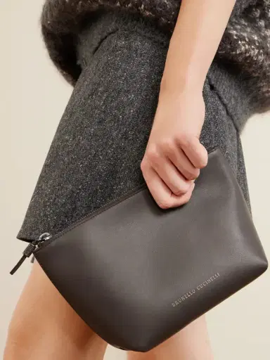 Brunello Cucinelli Bead-embellished Leather Cosmetic Case | Thumbnail 2 Brunello Cucinelli Bead-embellished Leather Cosmetic Case | Thumbnail 2