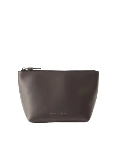 Brunello Cucinelli Bead-embellished Leather Cosmetic Case | Thumbnail 1 Brunello Cucinelli Bead-embellished Leather Cosmetic Case | Thumbnail 1