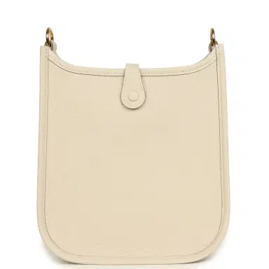 HERMÈS Hermes Evelyne TPM Craie Clemence Gold Hardware | Thumbnail 4 HERMÈS Hermes Evelyne TPM Craie Clemence Gold Hardware | Thumbnail 4