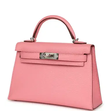 HERMÈS Hermes Kelly Sellier 20 Rose Confetti Verso Chevre Mysore Palladium Hardware | Thumbnail 5 HERMÈS Hermes Kelly Sellier 20 Rose Confetti Verso Chevre Mysore Palladium Hardware | Thumbnail 5