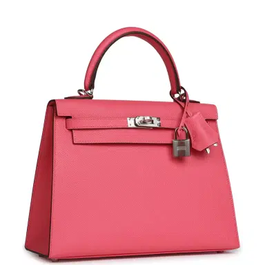 HERMÈS Hermes Kelly Sellier 25 Rose Azalee Epsom Palladium Hardware | Thumbnail 2 HERMÈS Hermes Kelly Sellier 25 Rose Azalee Epsom Palladium Hardware | Thumbnail 2