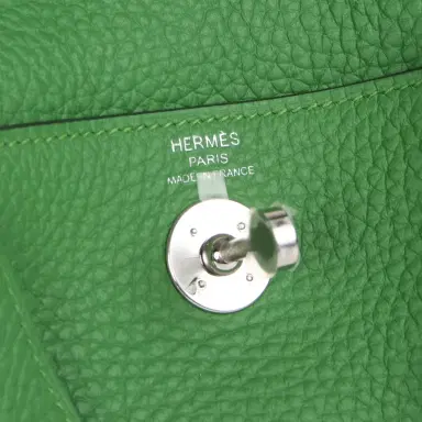 HERMÈS Hermes Mini Lindy II Vert Yucca Clemence Palladium Hardware | Thumbnail 8 HERMÈS Hermes Mini Lindy II Vert Yucca Clemence Palladium Hardware | Thumbnail 8