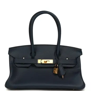 HERMÈS Hermes Shoulder Birkin Light 29 Bleu Abysse Evercolor Gold Hardware | Thumbnail 1 HERMÈS Hermes Shoulder Birkin Light 29 Bleu Abysse Evercolor Gold Hardware | Thumbnail 1