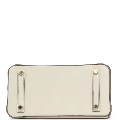 HERMÈS Hermes Special Order (HSS) Birkin 25 Beton, Gris Tourterelle Ostrich Brushed Gold Hardware | Thumbnail 6 HERMÈS Hermes Special Order (HSS) Birkin 25 Beton, Gris Tourterelle Ostrich Brushed Gold Hardware | Thumbnail 6