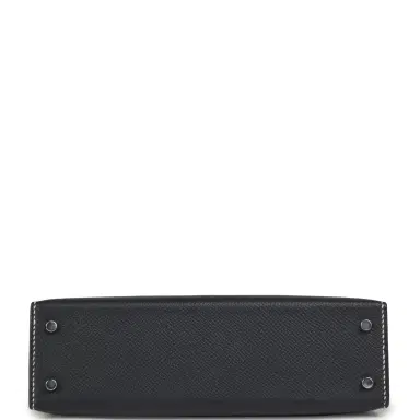 HERMÈS Hermes Special Order (HSS) Kelly Sellier 20 Black Verso Epsom Palladium Hardware | Thumbnail 6 HERMÈS Hermes Special Order (HSS) Kelly Sellier 20 Black Verso Epsom Palladium Hardware | Thumbnail 6