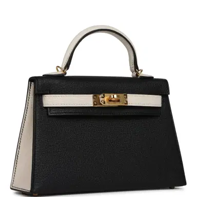 HERMÈS Hermes Special Order (HSS) Kelly Sellier 20 Black, Nata Chevre Mysore Gold Hardware | Thumbnail 2 HERMÈS Hermes Special Order (HSS) Kelly Sellier 20 Black, Nata Chevre Mysore Gold Hardware | Thumbnail 2