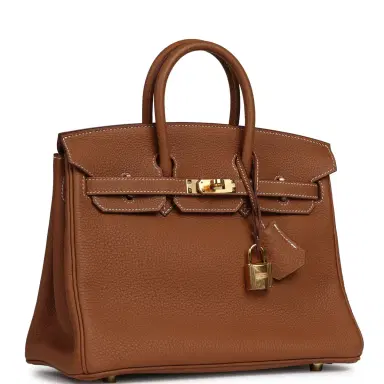 HERMÈS Pre-owned Hermes Birkin 25 Gold Togo Gold Hardware | Thumbnail 2 HERMÈS Pre-owned Hermes Birkin 25 Gold Togo Gold Hardware | Thumbnail 2
