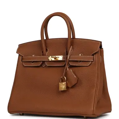 HERMÈS Pre-owned Hermes Birkin 25 Gold Togo Gold Hardware | Thumbnail 5 HERMÈS Pre-owned Hermes Birkin 25 Gold Togo Gold Hardware | Thumbnail 5
