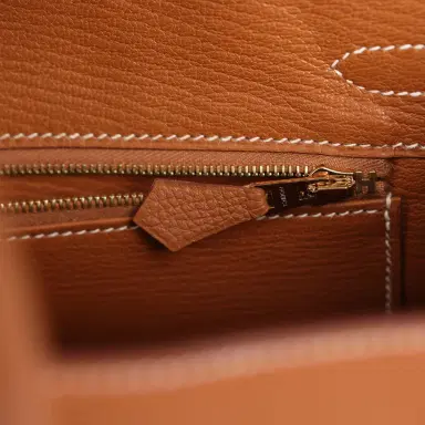 HERMÈS Pre-owned Hermes Birkin 25 Gold Togo Gold Hardware | Thumbnail 8 HERMÈS Pre-owned Hermes Birkin 25 Gold Togo Gold Hardware | Thumbnail 8