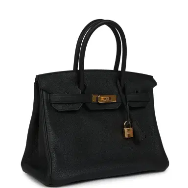 HERMÈS Pre-owned Hermes Birkin 30 Black Togo Gold Hardware | Thumbnail 2 HERMÈS Pre-owned Hermes Birkin 30 Black Togo Gold Hardware | Thumbnail 2