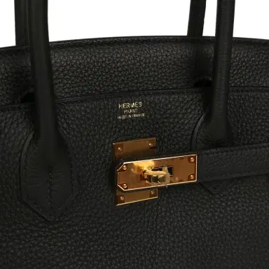 HERMÈS Pre-owned Hermes Birkin 30 Black Togo Gold Hardware | Thumbnail 7 HERMÈS Pre-owned Hermes Birkin 30 Black Togo Gold Hardware | Thumbnail 7