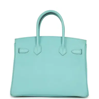 HERMÈS Pre-owned Hermes Birkin 30 Bleu Atoll Epsom Gold Hardware | Thumbnail 4 HERMÈS Pre-owned Hermes Birkin 30 Bleu Atoll Epsom Gold Hardware | Thumbnail 4