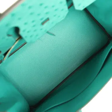 HERMÈS Pre-owned Hermes Birkin 30 Vert Verone Ostrich Gold Hardware | Thumbnail 8 HERMÈS Pre-owned Hermes Birkin 30 Vert Verone Ostrich Gold Hardware | Thumbnail 8