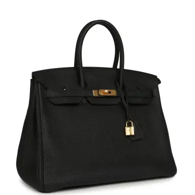 HERMÈS Pre-owned Hermes Birkin 35 Black Togo Gold Hardware | Thumbnail 2 HERMÈS Pre-owned Hermes Birkin 35 Black Togo Gold Hardware | Thumbnail 2