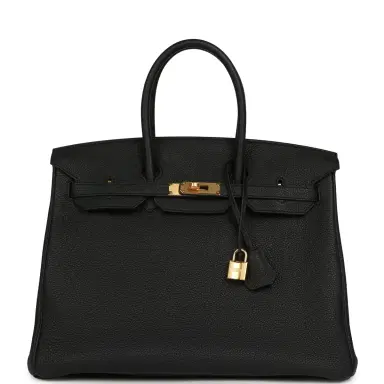 HERMÈS Pre-owned Hermes Birkin 35 Black Togo Gold Hardware | Thumbnail 1 HERMÈS Pre-owned Hermes Birkin 35 Black Togo Gold Hardware | Thumbnail 1
