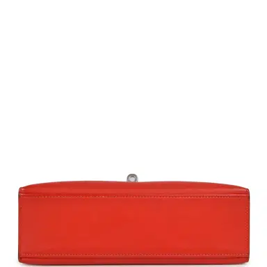 HERMÈS Pre-owned Hermes Kelly Pochette Capucine Swift Palladium Hardware | Thumbnail 6 HERMÈS Pre-owned Hermes Kelly Pochette Capucine Swift Palladium Hardware | Thumbnail 6