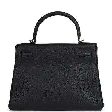 HERMÈS Pre-owned Hermes Kelly Retourne 28 Bleu Nuit Togo Gold Hardware | Thumbnail 4 HERMÈS Pre-owned Hermes Kelly Retourne 28 Bleu Nuit Togo Gold Hardware | Thumbnail 4