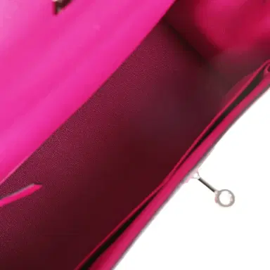 HERMÈS Pre-owned Hermes Kelly Sellier 28 Rose Pourpre Epsom Palladium Hardware | Thumbnail 8 HERMÈS Pre-owned Hermes Kelly Sellier 28 Rose Pourpre Epsom Palladium Hardware | Thumbnail 8