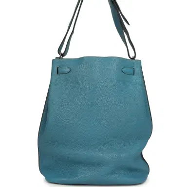 HERMÈS Pre-owned Hermes So Kelly 22 Blue Jean Togo Palladium Hardware | Thumbnail 4 HERMÈS Pre-owned Hermes So Kelly 22 Blue Jean Togo Palladium Hardware | Thumbnail 4