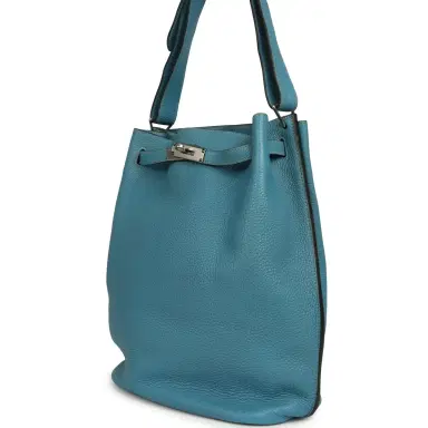 HERMÈS Pre-owned Hermes So Kelly 22 Blue Jean Togo Palladium Hardware | Thumbnail 5 HERMÈS Pre-owned Hermes So Kelly 22 Blue Jean Togo Palladium Hardware | Thumbnail 5