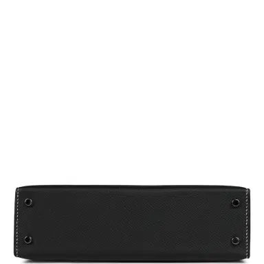 HERMÈS Pre-owned Hermes Special Order (HSS) Kelly Sellier 20 Black Verso Epsom Palladium Hardware | Thumbnail 6 HERMÈS Pre-owned Hermes Special Order (HSS) Kelly Sellier 20 Black Verso Epsom Palladium Hardware | Thumbnail 6
