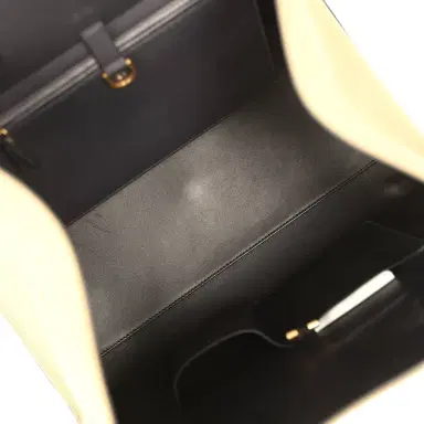 The Row The Row Margaux 15 Ceinture Bag Fango Canvas, Black Saddle Gold Hardware | Thumbnail 8 The Row The Row Margaux 15 Ceinture Bag Fango Canvas, Black Saddle Gold Hardware | Thumbnail 8