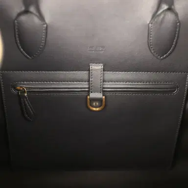 The Row The Row Margaux 15 Ceinture Bag Fango Canvas, Black Saddle Gold Hardware | Thumbnail 9 The Row The Row Margaux 15 Ceinture Bag Fango Canvas, Black Saddle Gold Hardware | Thumbnail 9