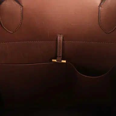 The Row The Row Margaux 15 Ceinture Bag Ivory Canvas, Kentucky Saddle Gold Hardware | Thumbnail 11 The Row The Row Margaux 15 Ceinture Bag Ivory Canvas, Kentucky Saddle Gold Hardware | Thumbnail 11