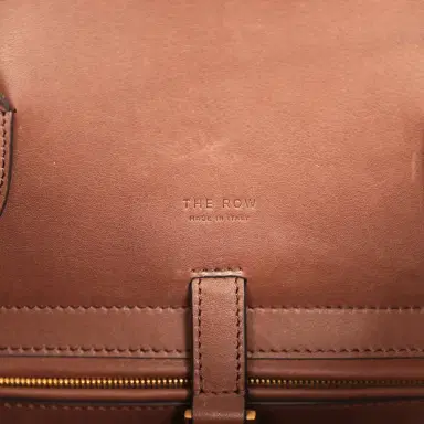 The Row The Row Margaux 15 Ceinture Bag Ivory Canvas, Kentucky Saddle Gold Hardware | Thumbnail 10 The Row The Row Margaux 15 Ceinture Bag Ivory Canvas, Kentucky Saddle Gold Hardware | Thumbnail 10