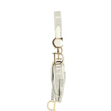 Dior Vintage Christian Dior Mini "Newspaper" Saddle Bag White, Black Leather Gold Hardware | Thumbnail 5 Dior Vintage Christian Dior Mini "Newspaper" Saddle Bag White, Black Leather Gold Hardware | Thumbnail 5