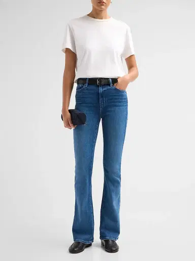 PAIGE Women's Laurel Canyon High-Rise Jeans - Acapella | Thumbnail 2 PAIGE Women's Laurel Canyon High-Rise Jeans - Acapella | Thumbnail 2