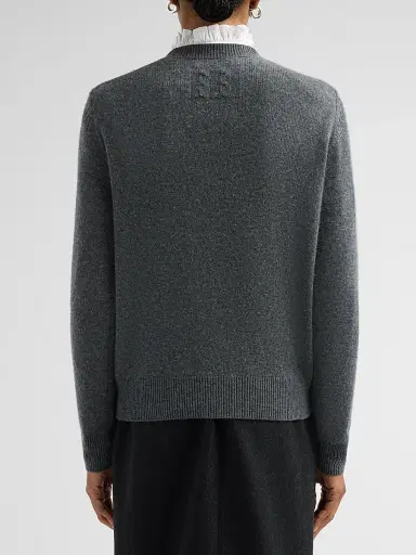 Nili Lotan Women's Sona Cashmere Sweater - Charcoal | Thumbnail 3 Nili Lotan Women's Sona Cashmere Sweater - Charcoal | Thumbnail 3