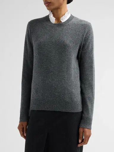 Nili Lotan Women's Sona Cashmere Sweater - Charcoal | Thumbnail 4 Nili Lotan Women's Sona Cashmere Sweater - Charcoal | Thumbnail 4